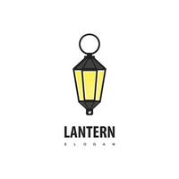 lanterne logo modèle vecteur