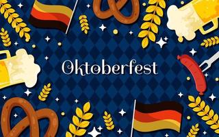 joyeux fond d'oktoberfest vecteur