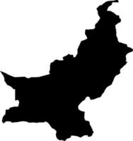 Asie Pakistan vecteur map.hand tiré minimalisme style.