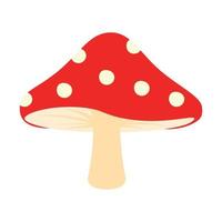 mignonne plat champignon icône clipart vecteur graphique conception