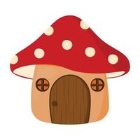 Facile champignon maison dessin icône clipart dans dessin animé vecteur illustration