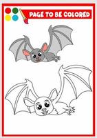 coloration livre pour enfants. chauve souris vecteur