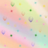 pastel Contexte avec des ballons et étoiles vecteur