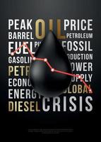 conception de crise pétrolière vecteur