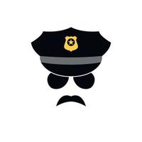 avatar de policier. icône de policier. vecteur