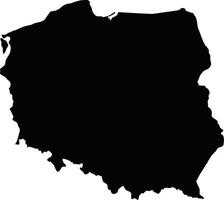 Pologne carte vecteur map.hand tiré minimalisme style.