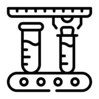 une icône de la conception de la ligne de réaction chimique vecteur