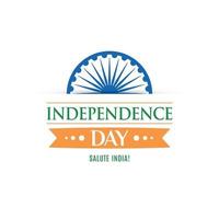 carte de voeux pour célébrer le jour de l'indépendance de l'Inde. 15 août. vecteur