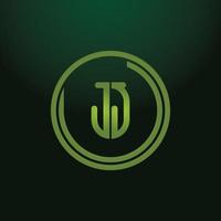 logo monogramme jj j simple et moderne vecteur