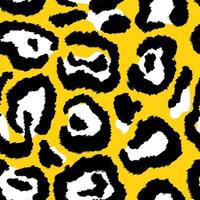 motif sans couture jaune peau de léopard. vecteur