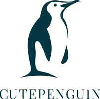 création de logo vectoriel pingouin. conception vectorielle d'icône de pingouin. illustration de logo de symbole.