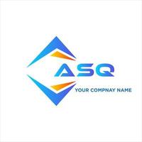 asq abstrait La technologie logo conception sur blanc Contexte. asq Créatif initiales lettre logo concept. vecteur