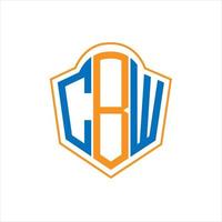 cbw abstrait monogramme bouclier logo conception sur blanc Contexte. cbw Créatif initiales lettre logo. vecteur