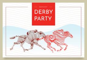 Kentucky Derby Carte postale Vector Design