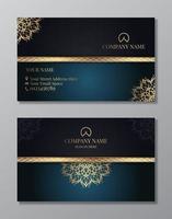 affaires carte avec d'or mandala ornement vecteur