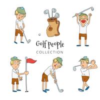 collection de gens de golf vecteur