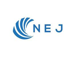 nej lettre logo conception sur blanc Contexte. nej Créatif cercle lettre logo concept. nej lettre conception. vecteur