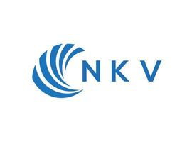 nkv lettre logo conception sur blanc Contexte. nkv Créatif cercle lettre logo concept. nkv lettre conception. vecteur