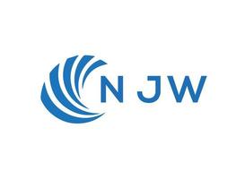 njw Créatif cercle lettre logo concept. njw lettre conception. vecteur