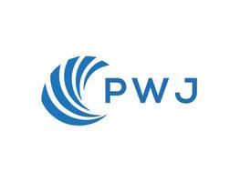 pwj lettre logo conception sur blanc Contexte. pwj Créatif cercle lettre logo concept. pwj lettre conception. vecteur