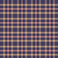 plaid tartan avec motif couleur nuit. vecteur