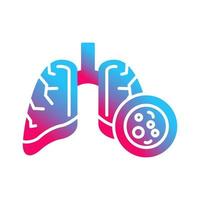 icône de vecteur de cancer du poumon