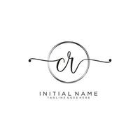 initiale cr féminin logo collections modèle. écriture logo de initiale signature, mariage, mode, bijoux, boutique, floral et botanique avec Créatif modèle pour tout entreprise ou entreprise. vecteur