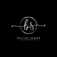 initiale bs féminin logo collections modèle. écriture logo de initiale signature, mariage, mode, bijoux, boutique, floral et botanique avec Créatif modèle pour tout entreprise ou entreprise. vecteur