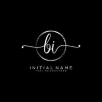 initiale bi féminin logo collections modèle. écriture logo de initiale signature, mariage, mode, bijoux, boutique, floral et botanique avec Créatif modèle pour tout entreprise ou entreprise. vecteur