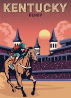 Carte postale de derby du Kentucky