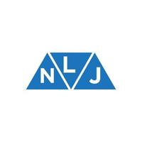 lnj abstrait initiale logo conception sur blanc Contexte. lnj Créatif initiales lettre logo concept. vecteur