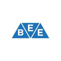 ebe Triangle forme logo conception sur blanc Contexte. ebe Créatif initiales lettre logo concept. vecteur