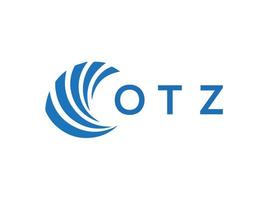 oz lettre logo conception sur blanc Contexte. oz Créatif cercle lettre logo concept. oz lettre conception. vecteur