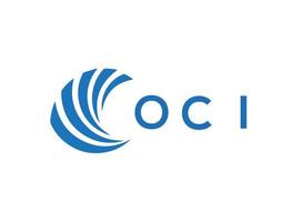 oci lettre logo conception sur blanc Contexte. oci Créatif cercle lettre logo concept. oci lettre conception. vecteur