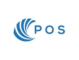 pos lettre logo conception sur blanc Contexte. pos Créatif cercle lettre logo concept. pos lettre conception. vecteur