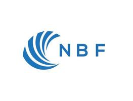 nbf lettre logo conception sur blanc Contexte. nbf Créatif cercle lettre logo concept. nbf lettre conception. vecteur