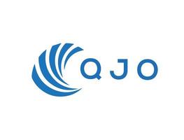 qjo lettre logo conception sur blanc Contexte. qjo Créatif cercle lettre logo concept. qjo lettre conception. vecteur