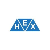 ehx Triangle forme logo conception sur blanc Contexte. ehx Créatif initiales lettre logo concept. vecteur
