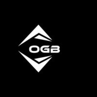 ogb abstrait La technologie logo conception sur noir Contexte. ogb Créatif initiales lettre logo concept. vecteur