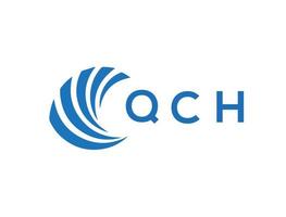 qch lettre logo conception sur blanc Contexte. qch Créatif cercle lettre logo concept. qch lettre conception. vecteur