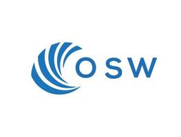 osw lettre logo conception sur blanc Contexte. osw Créatif cercle lettre logo concept. osw lettre conception. vecteur