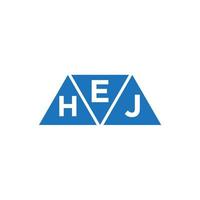 hein Triangle forme logo conception sur blanc Contexte. hein Créatif initiales lettre logo concept. vecteur