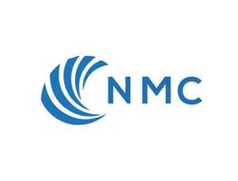 nmc lettre logo conception sur blanc Contexte. nmc Créatif cercle lettre logo concept. nmc lettre conception. vecteur