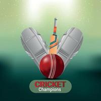 concept de tournoi de championnat de cricket vecteur