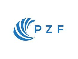 pzf lettre logo conception sur blanc Contexte. pzf Créatif cercle lettre logo concept. pzf lettre conception. vecteur