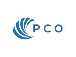 pco lettre logo conception sur blanc Contexte. pco Créatif cercle lettre logo concept. pco lettre conception. vecteur