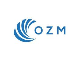 ozm lettre logo conception sur blanc Contexte. ozm Créatif cercle lettre logo concept. ozm lettre conception. vecteur