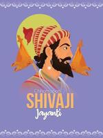 illustration de chhatrapati shivaji maharaj jayanti vecteur