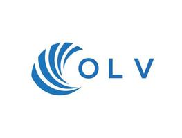OLV lettre logo conception sur blanc Contexte. OLV Créatif cercle lettre logo concept. OLV lettre conception. vecteur
