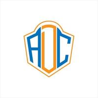 adc abstrait monogramme bouclier logo conception sur blanc Contexte. adc Créatif initiales lettre logo. vecteur